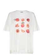 Nmida S/S Pizza T-Shirt Fwd Lab Tops T-shirts & Tops Short-sleeved White NOISY MAY