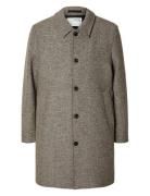 Slharchive Car Coat Noos Tynd Frakke Grey Selected Homme