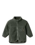 Nmmmall Teddy Jacket Outerwear Fleece Outerwear Fleece Jackets Green Name It