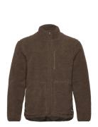 Centre Pile Fleece Jacket Sport Sweatshirts & Hoodies Fleeces & Midlayers Brown Björn Borg