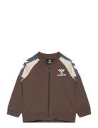 Hmlherman Zip Jacket Tops Sweatshirts & Hoodies Sweatshirts Brown Hummel