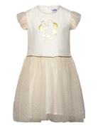 Dress Dresses & Skirts Dresses Casual Dresses Short-sleeved Casual Dresses Cream Minnie Mouse