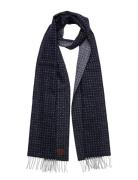 Double Face Scarf Accessories Scarves Winter Scarves Navy Amanda Christensen