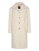 C_Caylina Outerwear Coats Winter Coats White BOSS