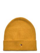 Th Flag Pima Cotton Beanie Accessories Headwear Beanies Yellow Tommy Hilfiger