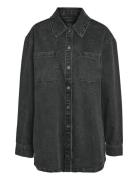 Nmalva L/S Denim Shacket Az387Bl Fw Noos Tops Overshirts Grey NOISY MAY