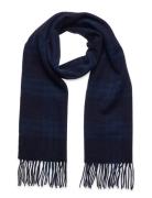 Check Lambswool Scarf Accessories Scarves Winter Scarves Blue Lyle & Scott