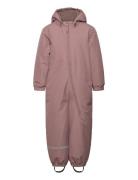 Snow Suit Solid Outerwear Coveralls Snow-ski Coveralls & Sets Pink Mikk-line