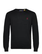 Cotton Crewneck Sweater Tops Knitwear Round Necks Black Polo Ralph Lauren