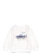 Path Print Sweatshirt Tops Sweatshirts & Hoodies Sweatshirts White Mango