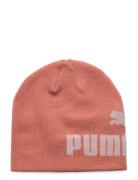 Ess No 1 Logo Cuffless Beanie Jr Accessories Headwear Hats Beanie Coral PUMA