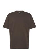 3 Crosses Loose Fit Pocket T-Shirt Tops T-Kortærmet Skjorte Brown Scotch & Soda