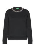 Sweater L/S Tops Sweatshirts & Hoodies Sweatshirts Black United Colors Of Benetton