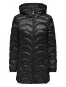 Carvega Wave Quilted Coat Otw Foret Jakke Black ONLY Carmakoma