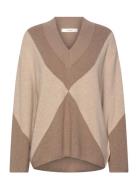 Rudiiw Intarsia Pullover Tops Knitwear Jumpers Beige InWear