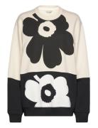 Kuviot Unikko Placement Tops Sweatshirts & Hoodies Sweatshirts Cream Marimekko