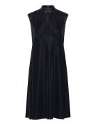 Velvet Cap-Sleeve Dress Kort Kjole Black Lauren Ralph Lauren