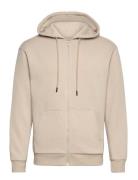 Jjebradley Sweat Zip Hood Noos Tops Sweatshirts & Hoodies Hoodies Beige Jack & J S