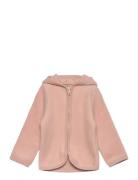 Jacket Ears Cotton Fleece  Outerwear Fleece Outerwear Fleece Jackets Pink Huttelihut