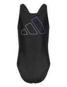 Performance Big Bars Swimsuit Badedragt Badetøj Black Adidas Performance