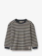 T-Shirt L/S Frans Tops T-shirts Long-sleeved T-Skjorte Navy Wheat