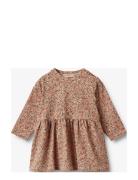 Jersey Dress L/S Sessa Dresses & Skirts Dresses Casual Dresses Long-sleeved Casual Dresses Pink Wheat