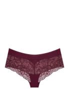 Body Make-Up Illusion Lace Shorty Trusser, Tanga Briefs Burgundy Triumph