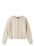 Nlflodet Ls Short Knit Cardigan Noos Tops Knitwear Cardigans Beige LMTD