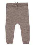 Merino Pants W. Hole Pattern Bottoms Sweatpants Brown Copenhagen Colors