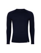 Men's Merino Long Sleeved Shirt Tops T-Langærmet Skjorte Navy Danish Endurance