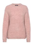 Boucle Knitted Sweater Tops Knitwear Jumpers Pink Gina Tricot