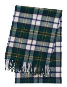 Herringb Check Wool Woven Scarf Accessories Scarves Winter Scarves Green GANT