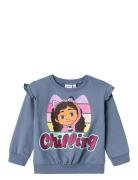 Nmfsanne Gabby Nreg Sweat Bru Sky Tops Sweatshirts & Hoodies Sweatshirts Blue Name It