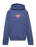 Archive Shield Hoodie Tops Sweatshirts & Hoodies Hoodies Blue GANT