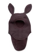 Balaclava Ears Wool Accessories Headwear Balaclava Purple Huttelihut