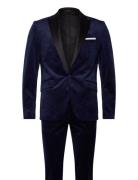 Velvet Tuxedo Suit Habit Navy Lindbergh