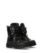 Tommy Hilfiger Faux Fur Snow Boots Vinterstøvler Med Snøre Black Tommy Hilfiger