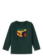 Nmmlalo Ls Top Tops T-shirts Long-sleeved T-Skjorte Green Name It