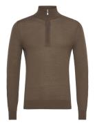 Erroll Rws Tops Knitwear Half Zip Jumpers Brown Tiger Of Sweden