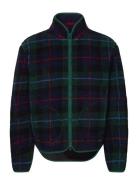 Checked Fleece Jacket Tops Sweatshirts & Hoodies Fleeces & Midlayers Green GANT