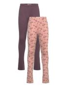 Sweat Leggings W.aop  Bottoms Leggings Purple Minymo