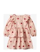 Apple Ls Dress Dresses & Skirts Dresses Casual Dresses Long-sleeved Casual Dresses Pink Fliink