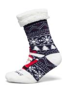 Merry Christmas Cozy Sock Lingerie Socks Regular Socks Navy Christmas Sweats