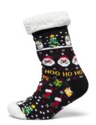 The Happy Cozy Sock Lingerie Socks Regular Socks Black Christmas Sweats