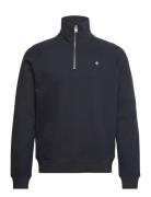 Maryon Half Zip Sweatshirt Tops Knitwear Half Zip Jumpers Navy Morris