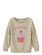 Nmfomiana Ls Bru Sweat Pb Tops Sweatshirts & Hoodies Sweatshirts Beige Name It