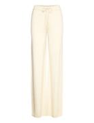 Soft Knit Straight Leg Pants Pyjamasbukser Hyggebukser Cream Organic Basics