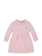 Essential Dress Ls Dresses & Skirts Dresses Casual Dresses Long-sleeved Casual Dresses Pink Tommy Hilfiger