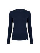 Women's Merino Long Sleeved Shirt Tops T-shirts & Tops Long-sleeved Navy Danish Endurance