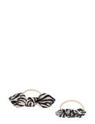 Leather Bow Hair Tie Big And Small 2-Pack Accessories Hair Accessories Scrunchies Multi/patterned Corinne